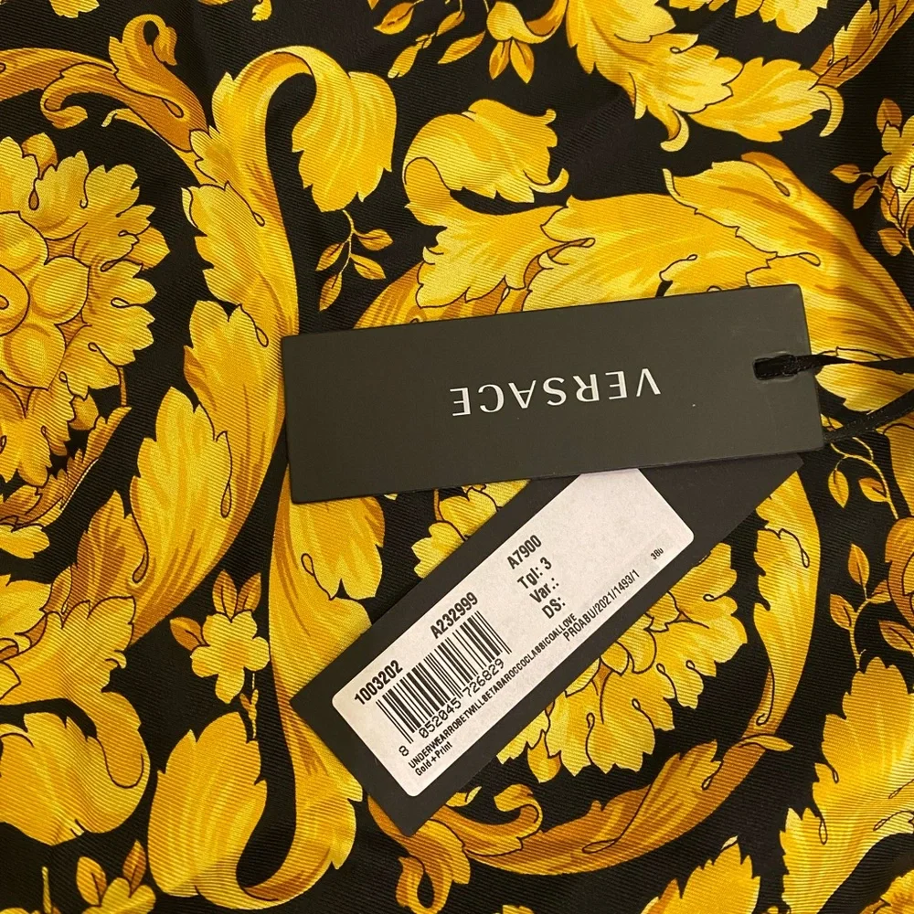 Versace Barocco Silk Pajama Slip Medium